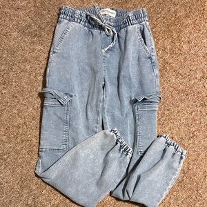 No Boundaries Light Blue Cargo Jeans